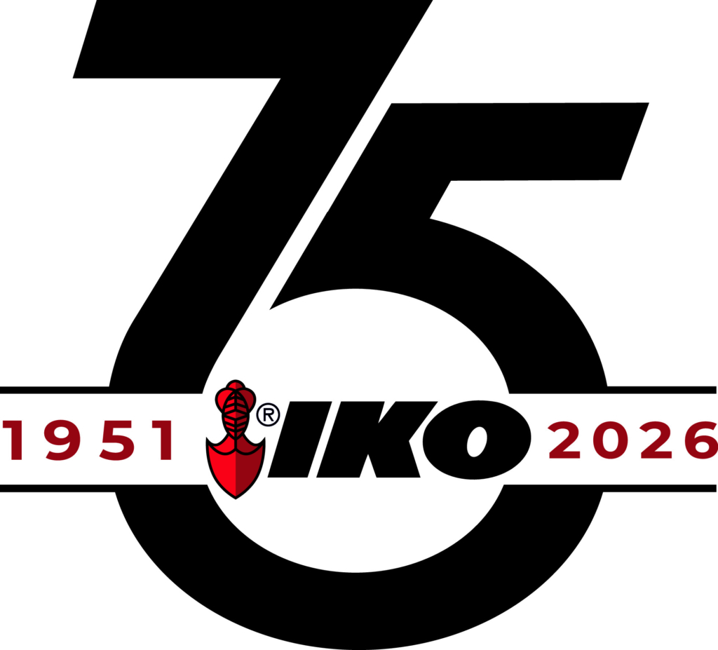 IKO logo, commemorating the 75th anniversary, 1951 to 2026.